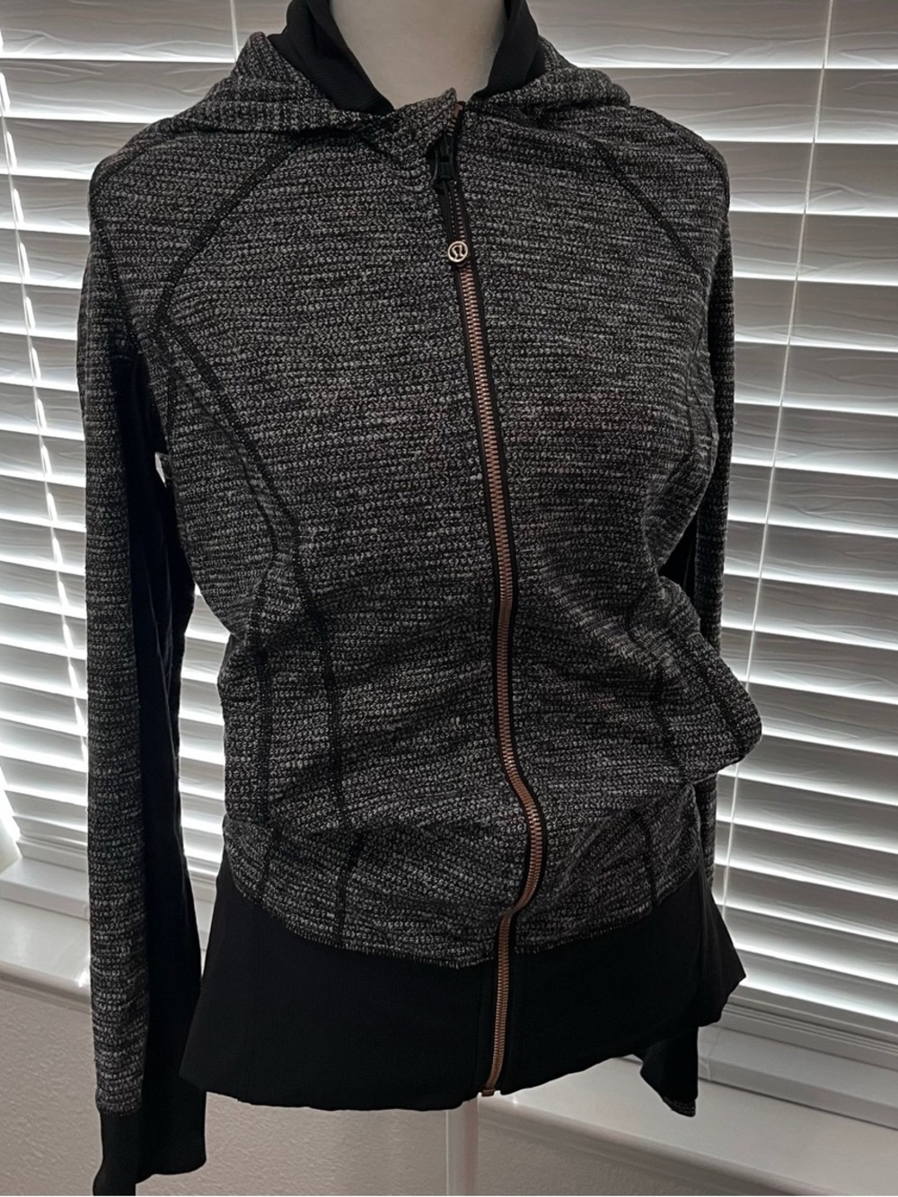 lululemon athletica Black Heather Full-Zip Hoodie Jacket